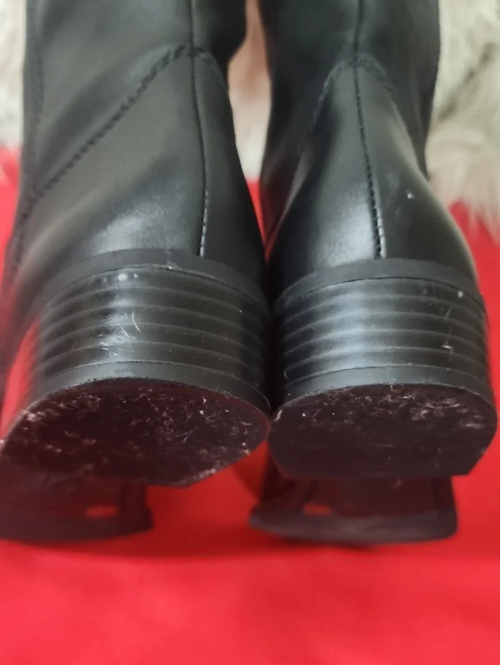 INC Womens Fawne Black Leather Knee-High Boots